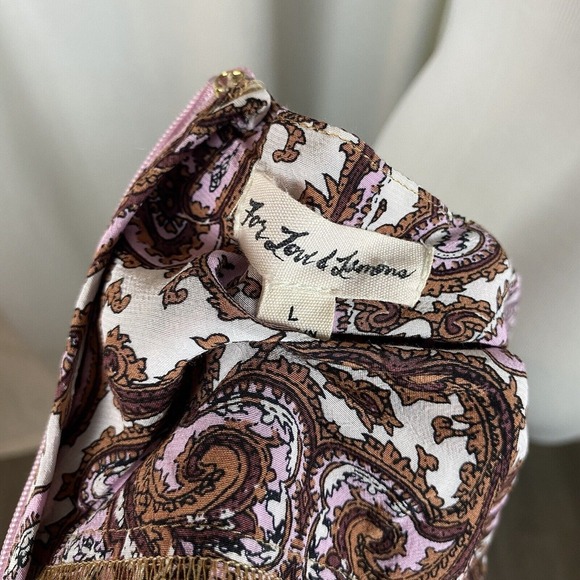 For Love & Lemons‎ Women's Large Mini Dress Georgi Babydoll Paisley Ruffle - Picture 4 of 9